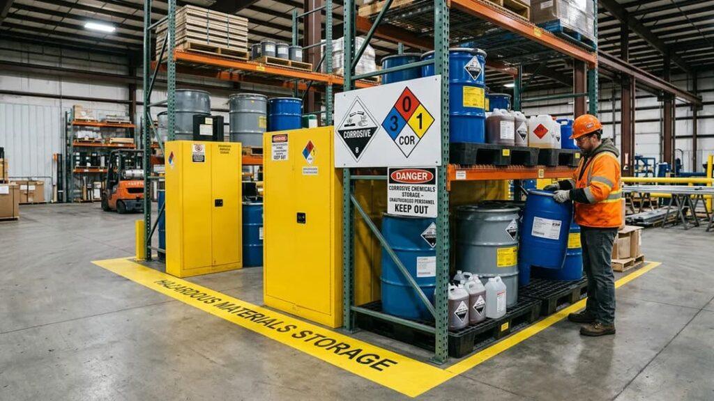 corrosives storage
