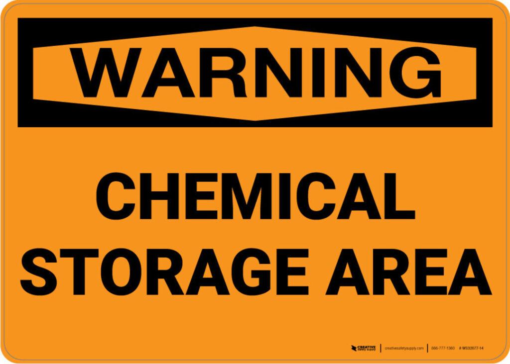 warning storage area