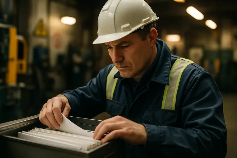 Procurement and safety documents organized for chemical compliance review