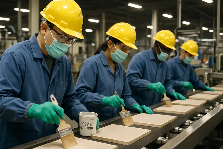 Soybean hull material and coated paper samples prepared for evaluation