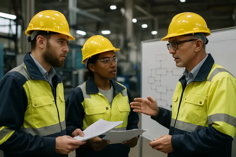 Procurement and compliance staff reviewing supplier documents