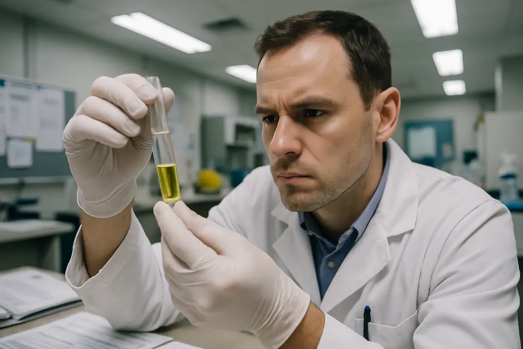 SNUR compliance file review with chemical records and regulatory notes on a desk